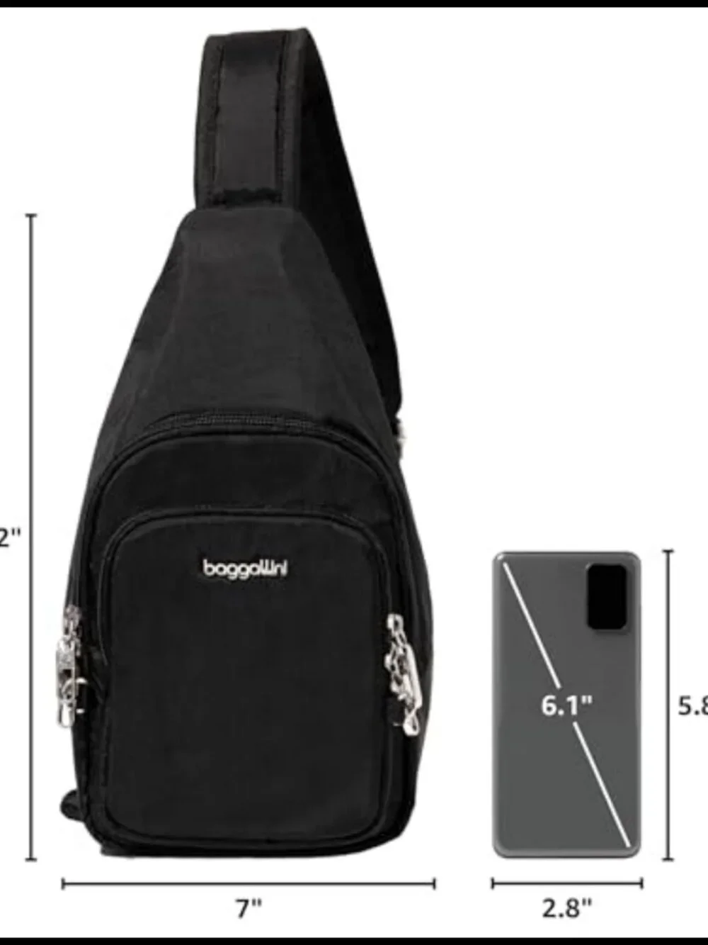 Anti-Theft Sling Crossbody Travel Bag Locking Zippers RFID Cut-Resistant
